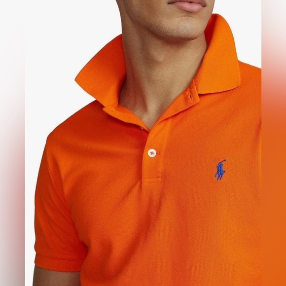 Ralph Lauren Custom Fit Polo Shirt Orange XL - Picture 2 of 9